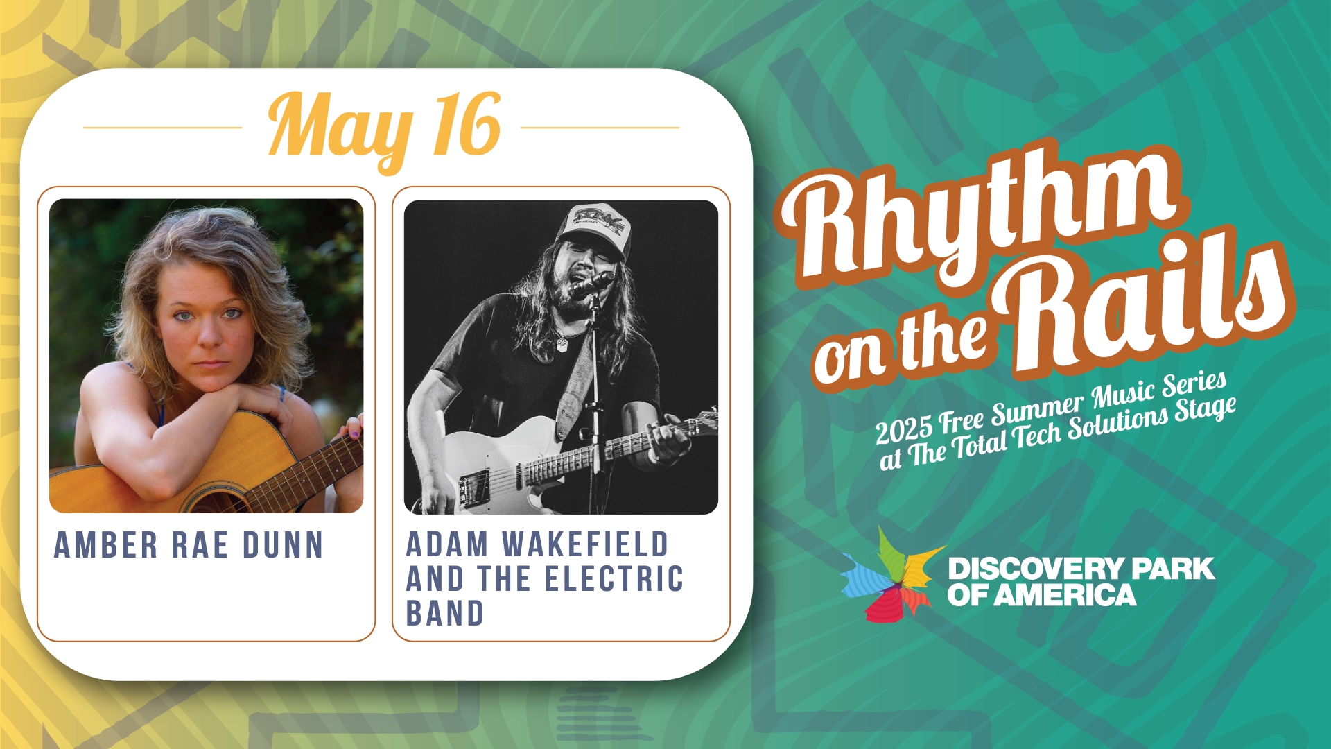 Rhythm on the Rails May 16, 2025: Amber Rae Dunn and Adam Wakefield & the Electric Band