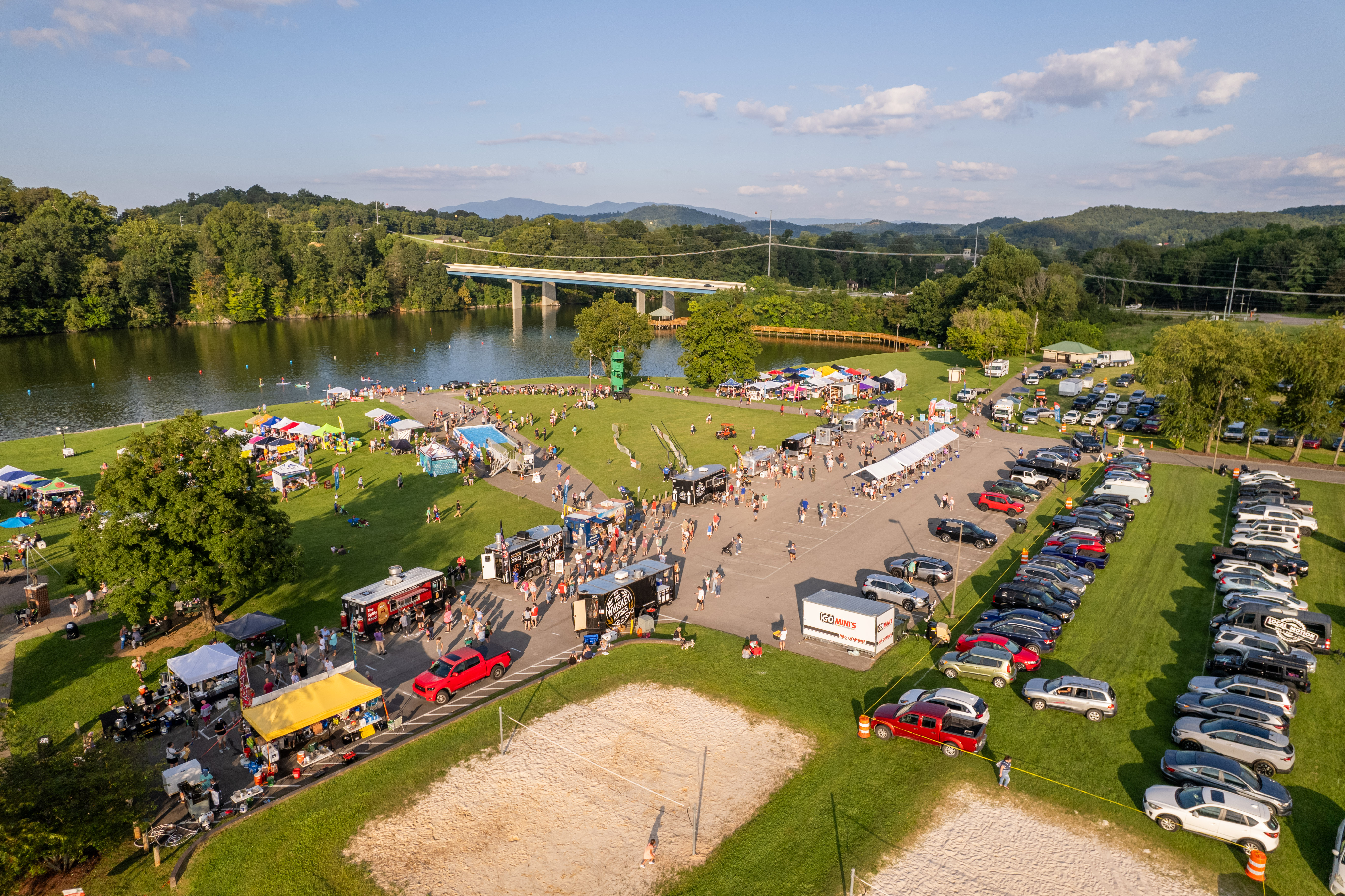 aerial view from volleyball