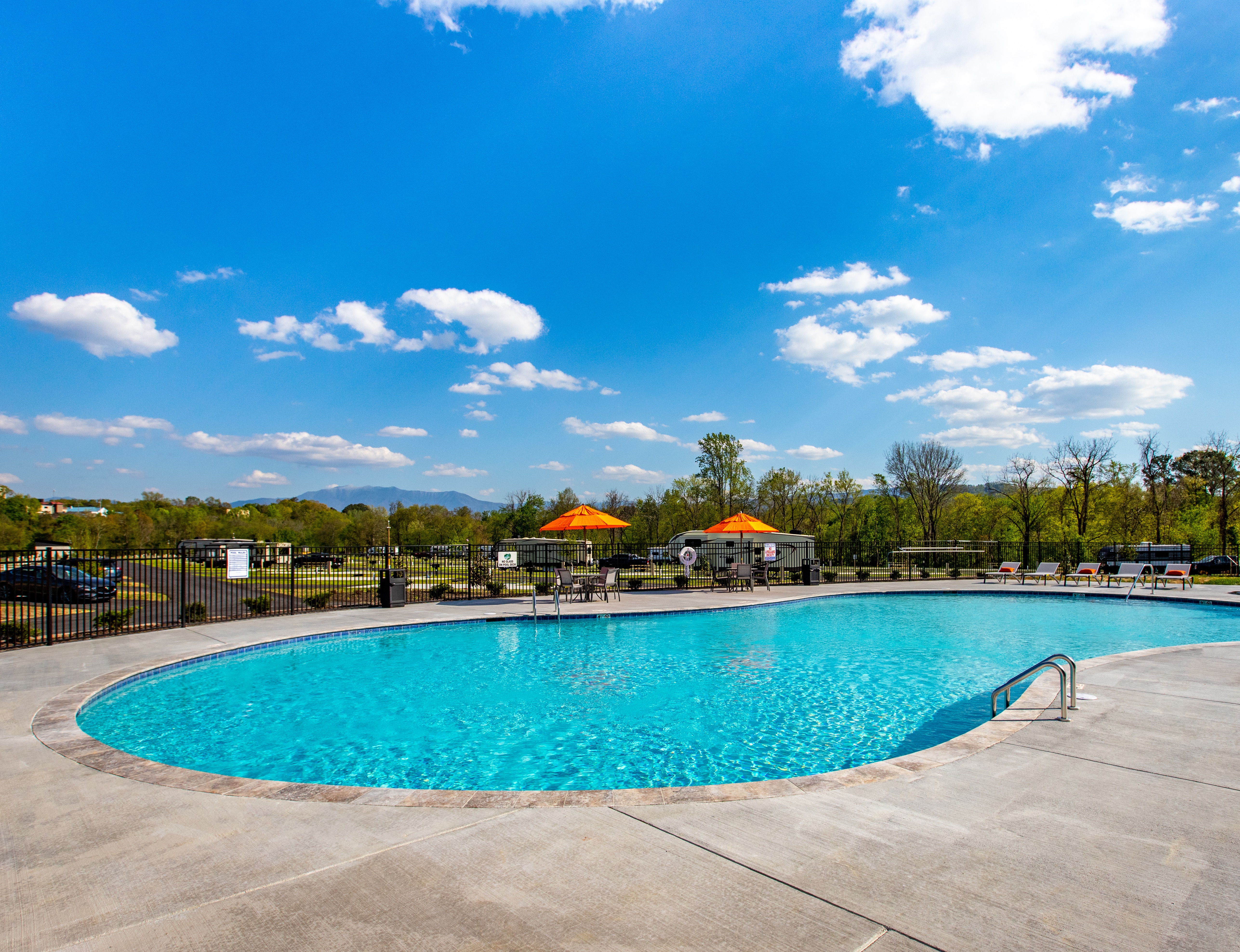 Pool Deck & View of the Smoky Mountains
