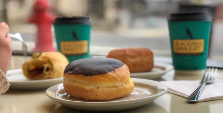 Pastries and coffee at Blackbird Bakery