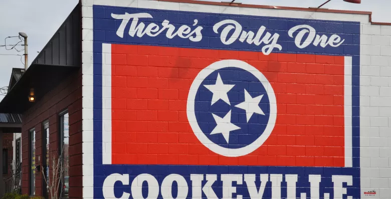 A Tennessee tristar mural in Cookeville, Tennessee