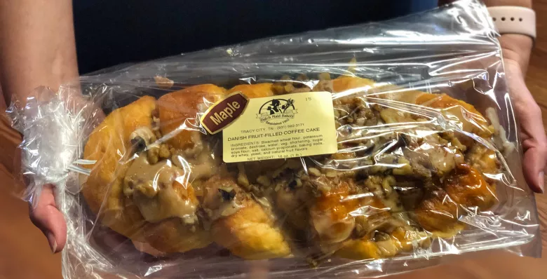 Danish fruit-filled coffee cake from Dutch Maid Bakery in Tracy City TN
