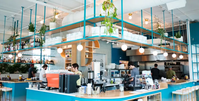 The coffee bar at Stay Golden in Nashville