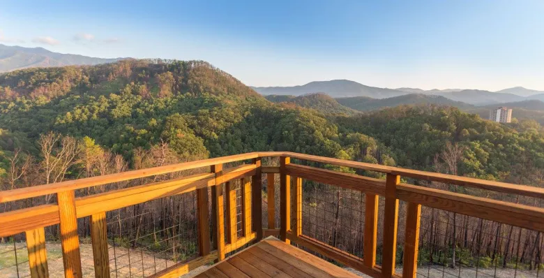 Views of the Smoky Mountains from Anakeesta in Gatlinburg, TN