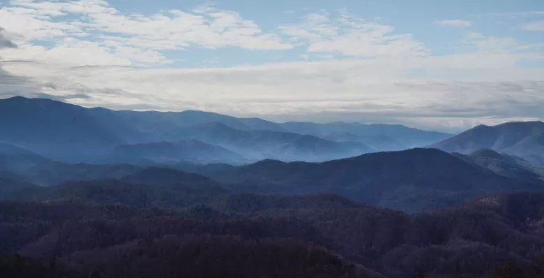 Great Smoky Mountains along the Foothills Parkway in Gatlinburg, TN