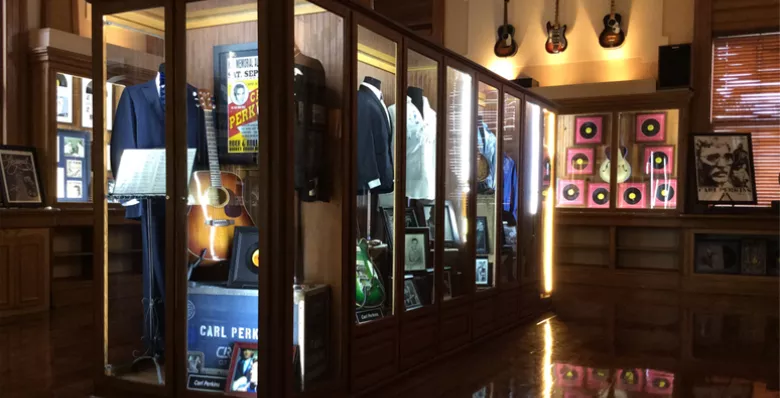 A Carl Perkins exhibit at The Legends of TN Music Museum in Jackson, TN.