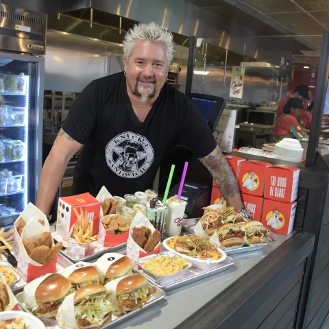 Guy Fieri at Chicken Guy!