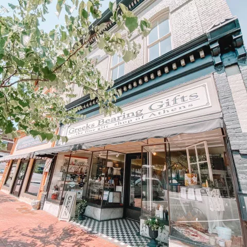 Greeks is located on the Courthouse Sqaure.  We are 1 of the   oldest buildings in Downtown Athens.
