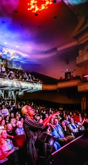 Erick Baker performing at the Bijou Theatre in Knoxville TN