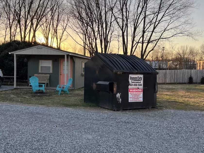 2 trash dumpsters on site
