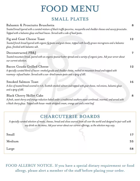 Trazo Food Menu