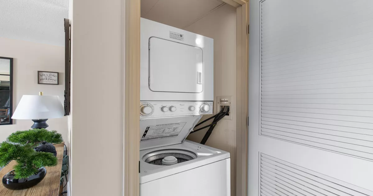 Convenience meets comfort with a washer and dryer in every unit at Whispering Pines.