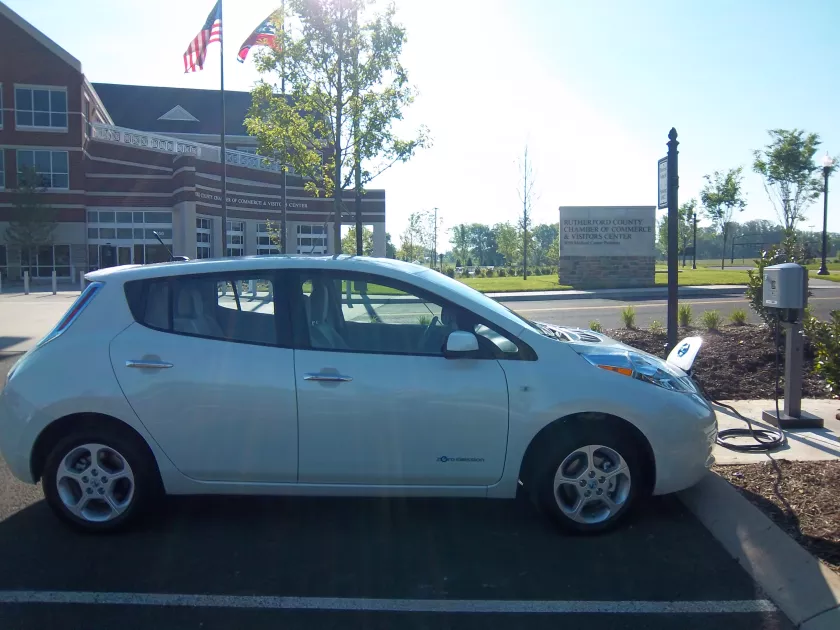 Electric car charging station in Murfreesboro, Tennessee