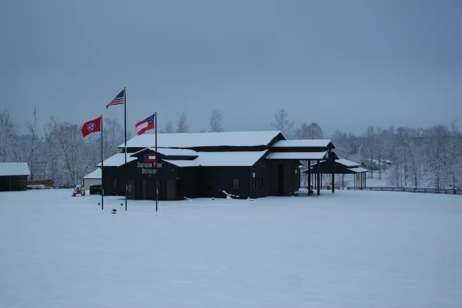 A cold day here at the distillery