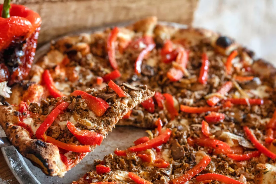sausage and red pepper pizza