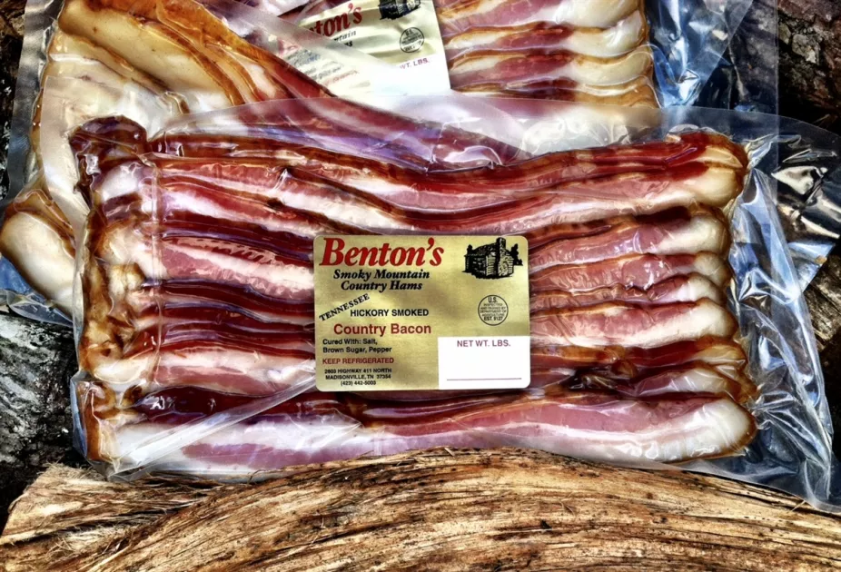 Taste the flavor of Bentons Country bacon