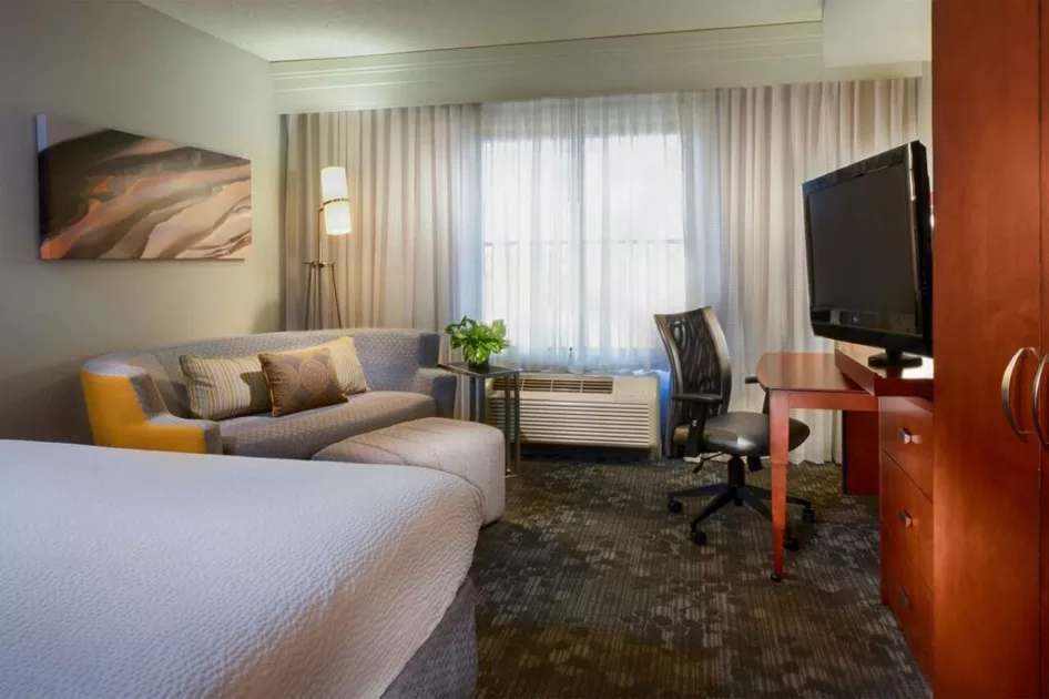 New room bed package with new Smart TV