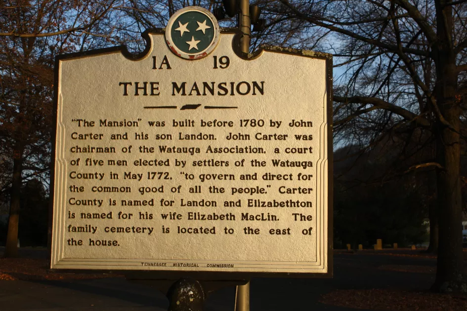 Built before 1780 by John and Landon Carter in today's Elizabethton, TN