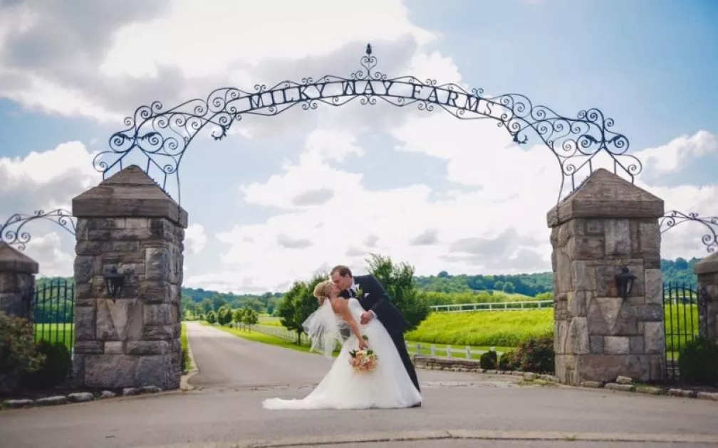 A kiss to build a dream on!  Milky Way Farm